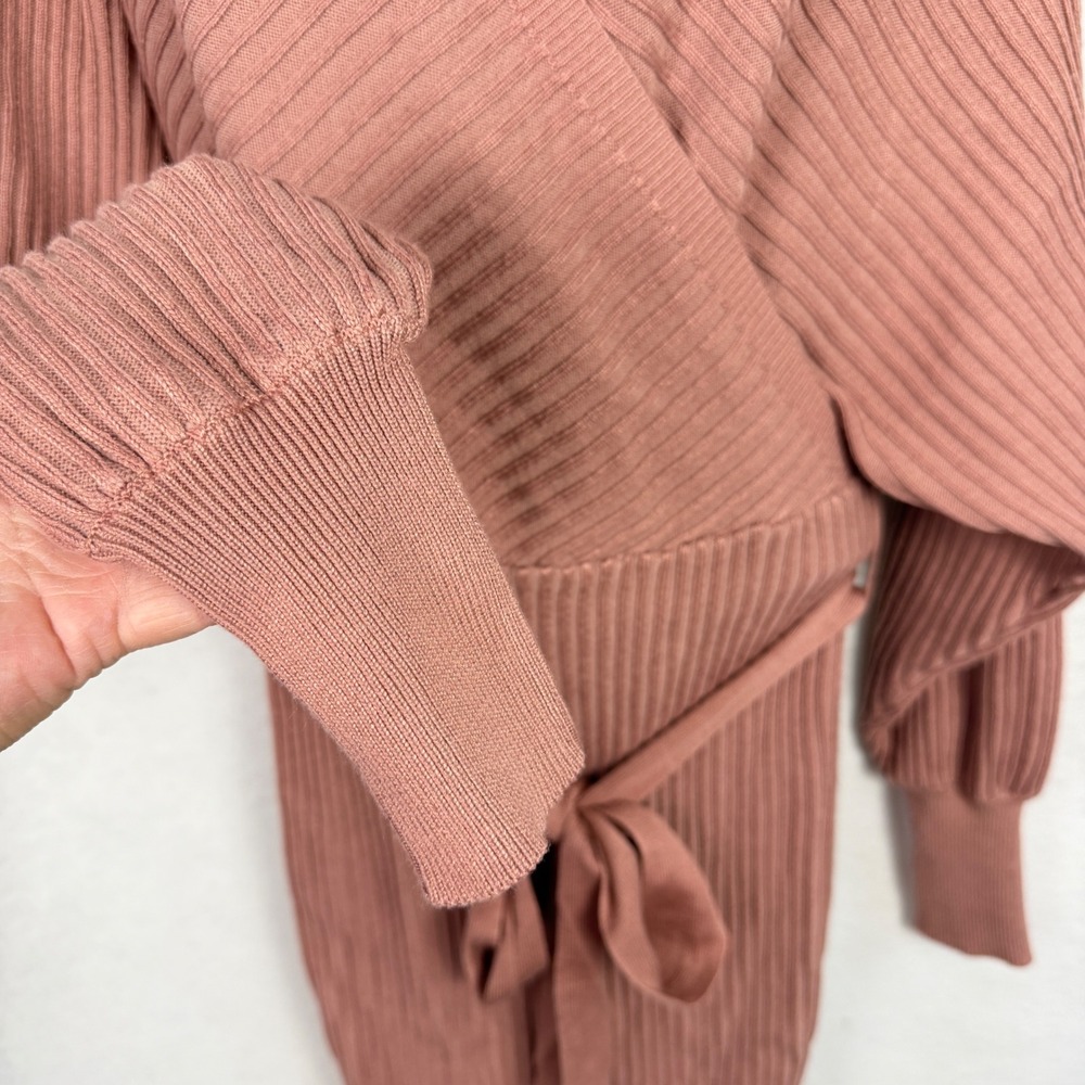 Fashion Nova Sweater Dress Womens Small Just Between Us Ribbed Mauve - Picture 5 of 12